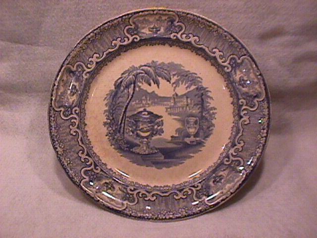Flow Blue (Washington Vase) Dinner Plate