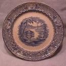 Flow Blue (Washington Vase) Dinner Plate