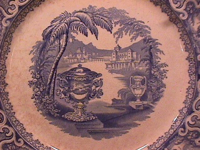 Flow Blue (Washington Vase) Dinner Plate