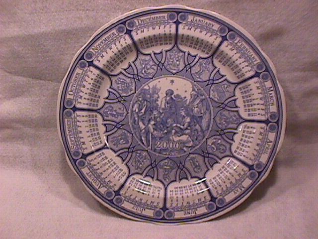 Spode, Blue Room Calendar Plate=2000