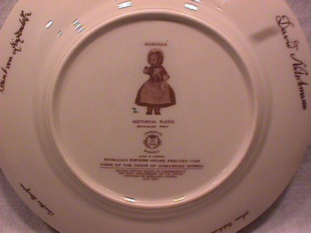 Lamberton-Scammell Moravian Historical Plate