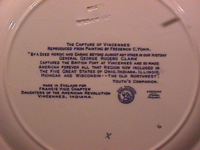 Wedgwood Historical Plate (The Capture of Vincennes)
