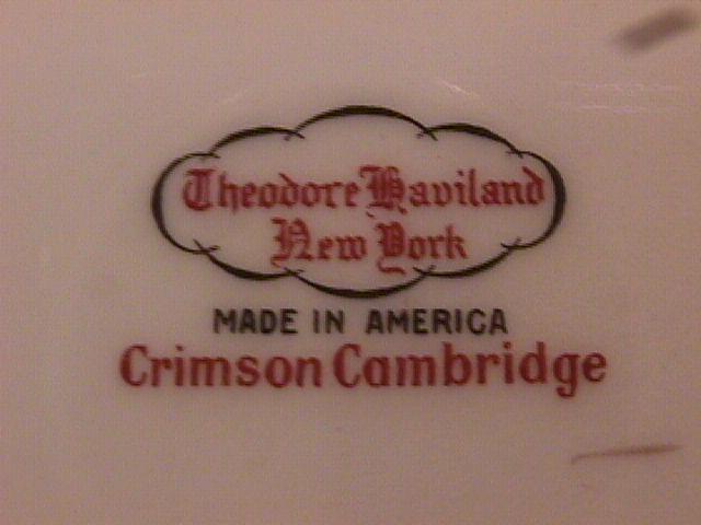 New York Haviland (Crimson Cambridge) Dinner Plate