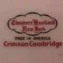New York Haviland (Crimson Cambridge) Dinner Plate