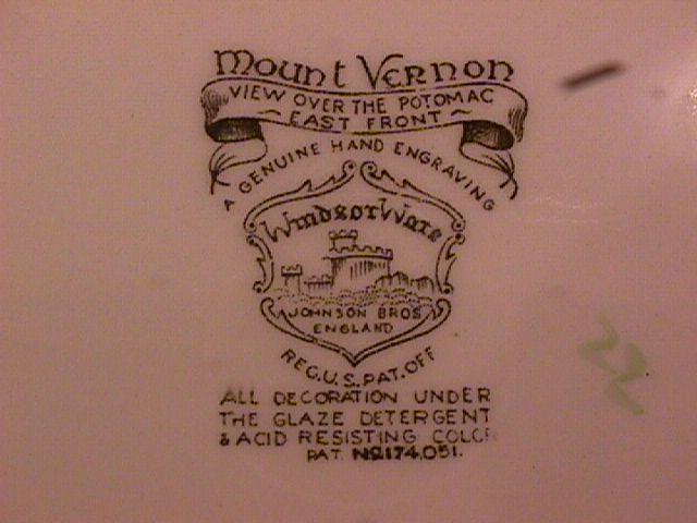 Johnson Brothers (Mount Vernon) Dinner Plate