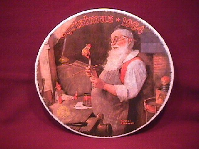 Knowles (Santa in His Workshop) Limited Edition Rockwell Plate