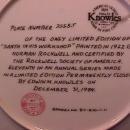 Knowles (Santa in His Workshop) Limited Edition Rockwell Plate