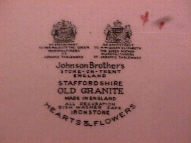 Johnson Brothers Fine China (Hearts & Flowers) Dinner Plate