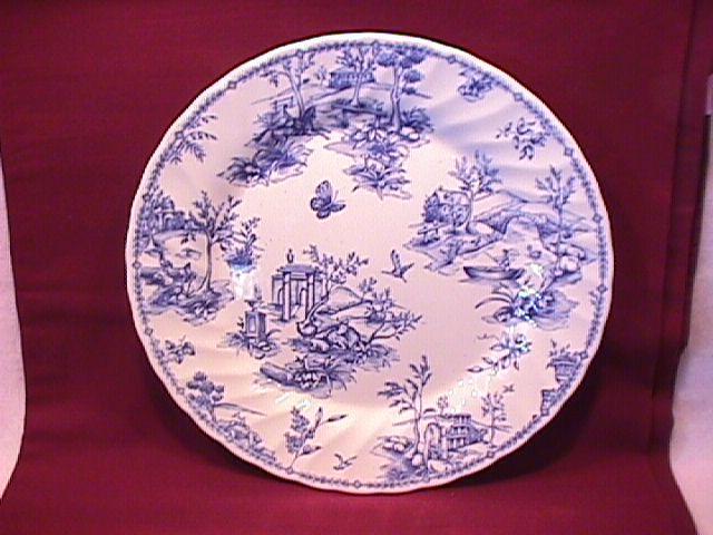 Queens China (Chelsea Toile) Blue Dinner Plate