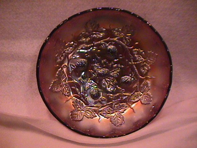 Millersburg Carnival Glass (Blackberry Wreath) Bowl=Amethyst