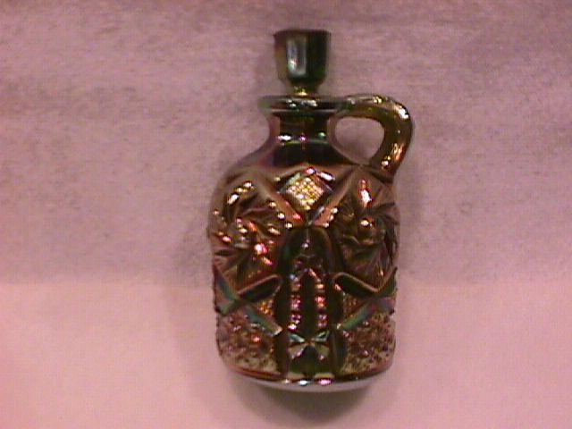 Cambridge Carnival Glass #2699 (Buzz-Saw-Cruet)-Green