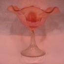 Northwoods Carnival Glass (Hearts & Flowers) Compote-Marigold