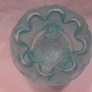 Northwoods Carnival Glass (Finecut & Roses) Rosebowl-Frosty Ice Blue