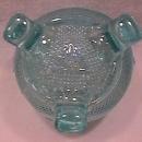 Northwoods Carnival Glass (Finecut & Roses) Rosebowl-Frosty Ice Blue