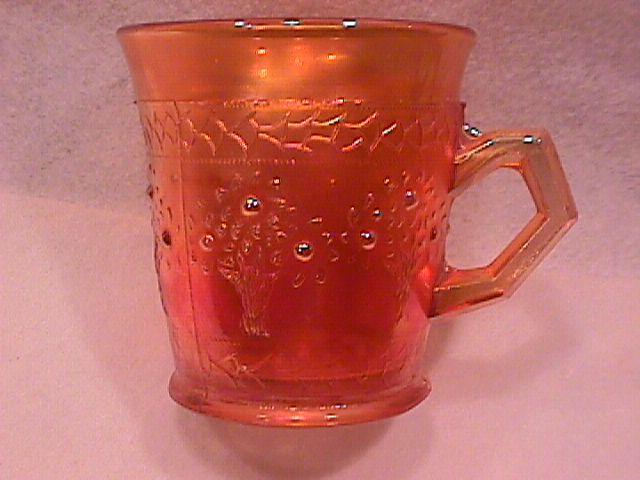 Fenton Carnival Glass (Orange Tree) Mug-Marigold