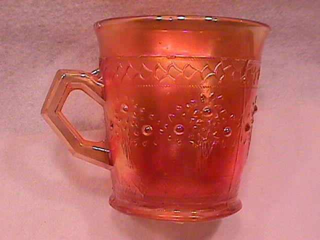 Fenton Carnival Glass (Orange Tree) Mug-Marigold