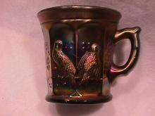 Northwoods Carnival Glass (Singing Birds) Mug-Amethyst