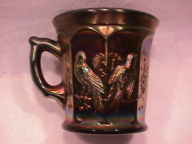 Northwoods Carnival Glass (Singing Birds) Mug-Amethyst