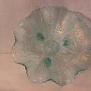 Northwoods Carnival Glass (Poinsettia & Lattice) Bowl-Ice Blue