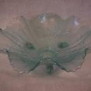 Northwoods Carnival Glass (Poinsettia & Lattice) Bowl-Ice Blue