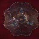 Northwoods Carnival Glass (Wishbone) Bowl-Ice Blue