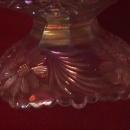 U. S. Glass Co. Carnival Glass (Cosmos & Cane) Compote-Frosty White