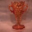 Dugan/Diamond Carnival Glass (Mary Ann) Vase-Marigold