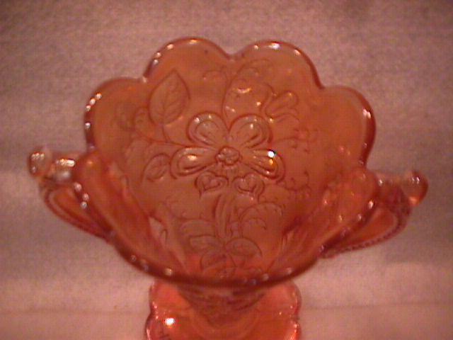 Dugan/Diamond Carnival Glass (Mary Ann) Vase-Marigold