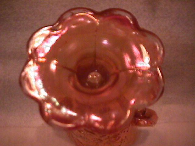 Dugan/Diamond Carnival Glass (Mary Ann) Vase-Marigold