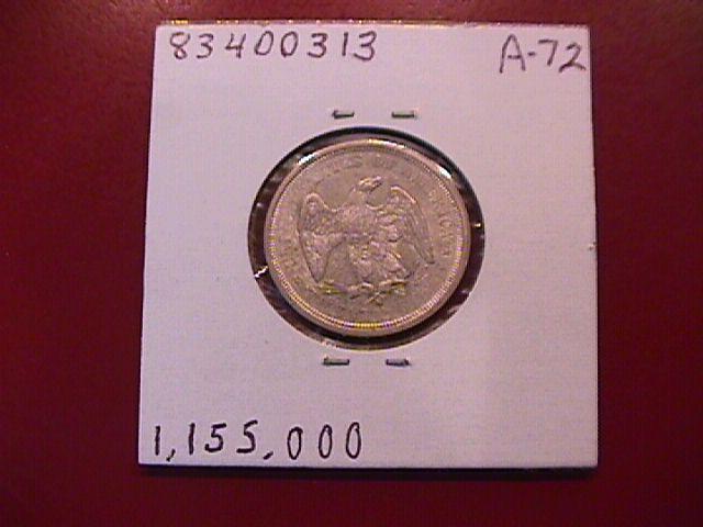 Liberty Seated Silver Twenty Cent Piece 1876-S MS-60