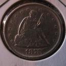 Liberty Seated Silver Graded Fine Twenty cent Piece 1875-S