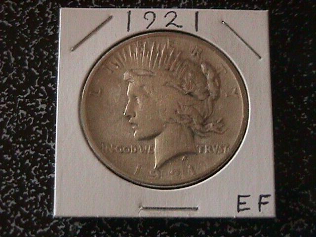 Peace Type Silver Dollar 1921 Extremely Fine
