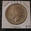 Peace Type Silver Dollar 1921 Extremely Fine