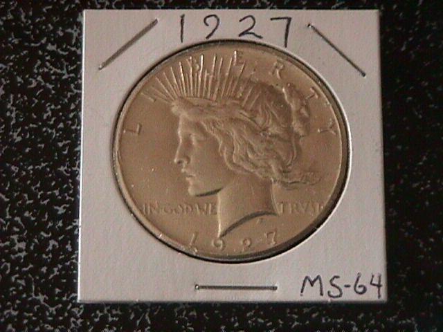 Peace Type Silver Dollar 1927 MS-64