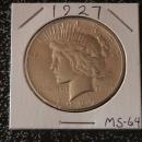 Peace Type Silver Dollar 1927 MS-64