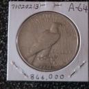 Peace Type Silver Dollar 1927-S MS #-63 Condition