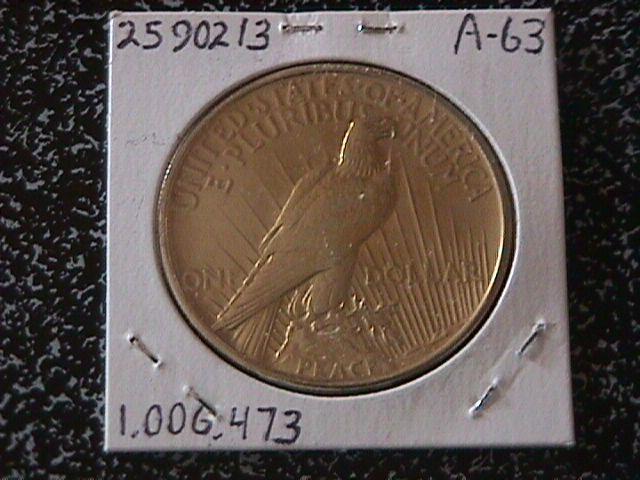Peace Type Silver Dollar 1921 AU # 50 Condition