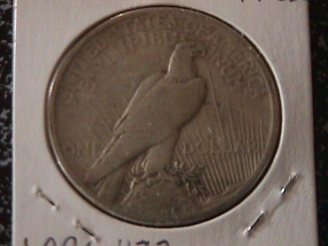 Peace Type Silver Dollar 1921 VG Condition