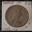 Peace Type Silver Dollar 1921 VG Condition