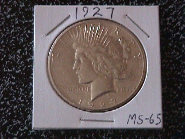 Peace Type Silver Dollar 1927 MS # 65