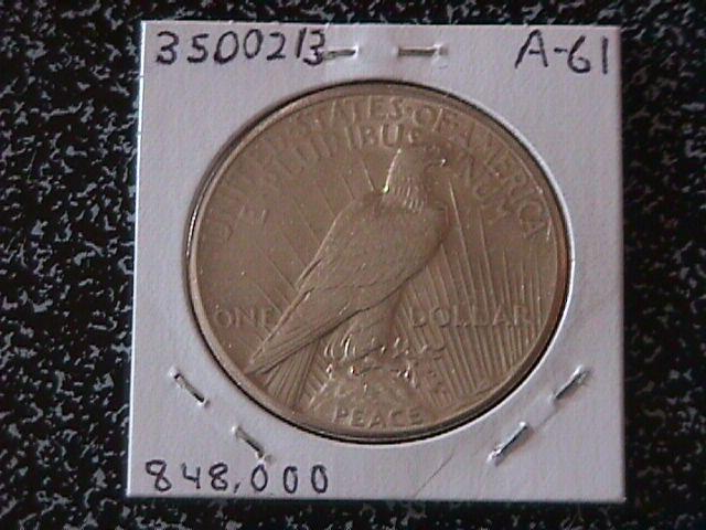 Peace Type Silver Dollar 1927 MS # 65