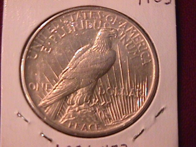 Peace Type Silver Dollar 1921 AU Condition