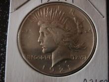 Peace Type Silver Dollar 1921 AU #50 Condition