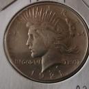 Peace Type Silver Dollar 1921 AU #50 Condition