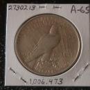 Peace Type Silver Dollar 1921 AU #50 Condition