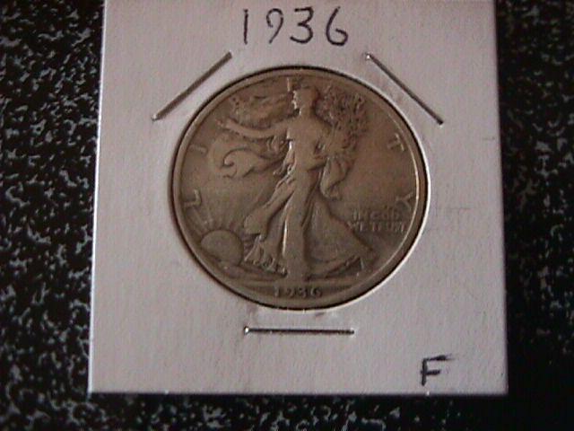Liberty Walking Silver Half Dollar 1936 Fine Condition