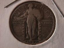 Standing Liberty Silver Quarter 1927-S Fine Condition