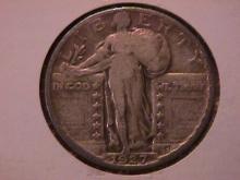 Standing Liberty Silver Quarter 1927-S Very Fine Condition