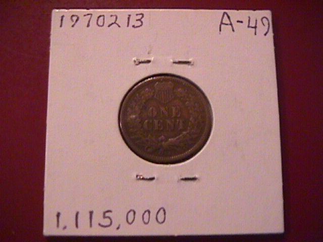 Indian Head Copper 1 Cent 1908-S Extremely Fine #40 Condition