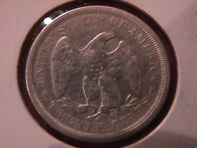 Liberty Seated Silver Twenty Cent Piece 1875-S Very Fine Condition